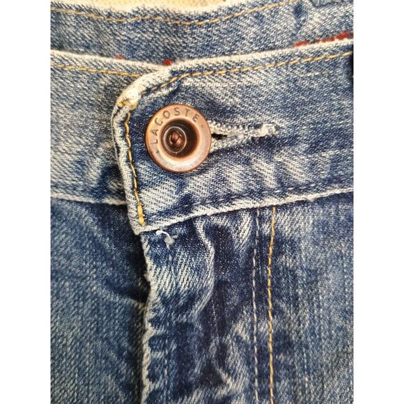 Lacoste Jeans Men 34 Blue Medium Wash Cotton Casual Classic Logo on Pocket Denim - Picture 4 of 16